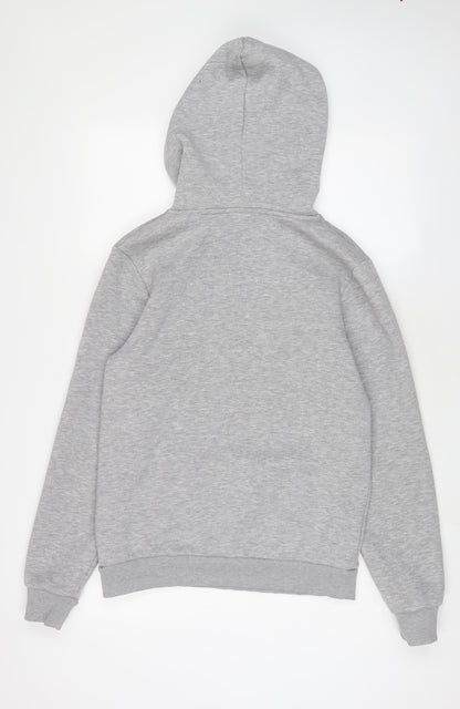 Hype Womens Grey Cotton Pullover Hoodie Size 8 Pullover