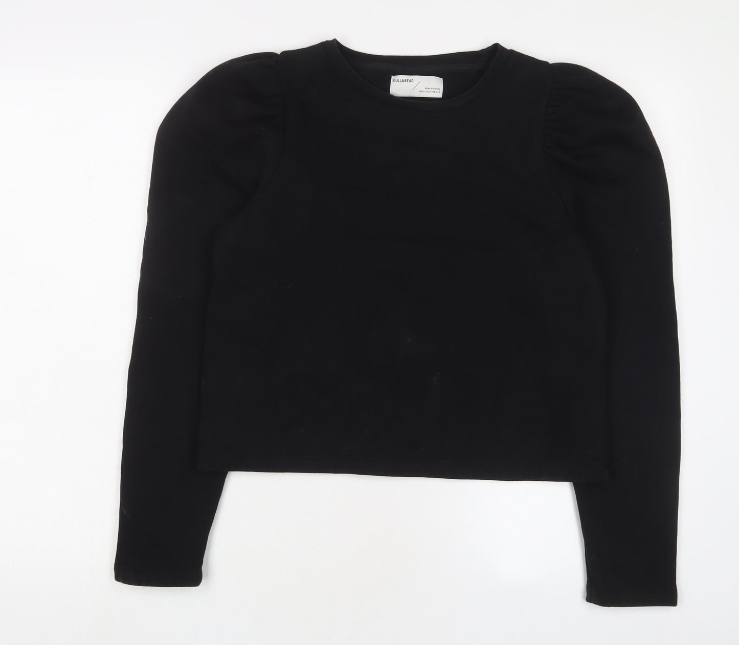 Pull&Bear Womens Black Cotton Pullover Sweatshirt Size S Pullover