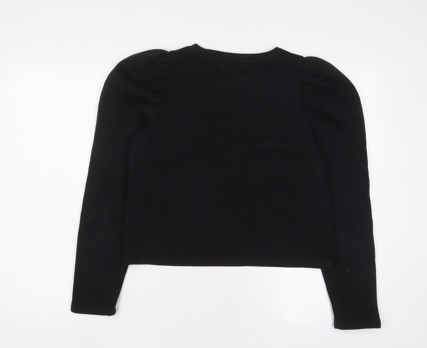 Pull&Bear Womens Black Cotton Pullover Sweatshirt Size S Pullover