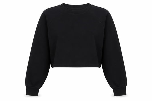 Monki Womens Black Cotton Pullover Sweatshirt Size S Pullover