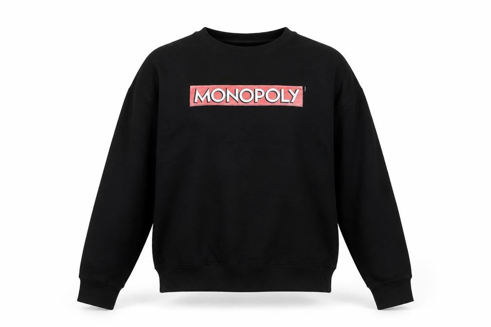 Zara Womens Black Cotton Pullover Sweatshirt Size M Pullover - Monopoly