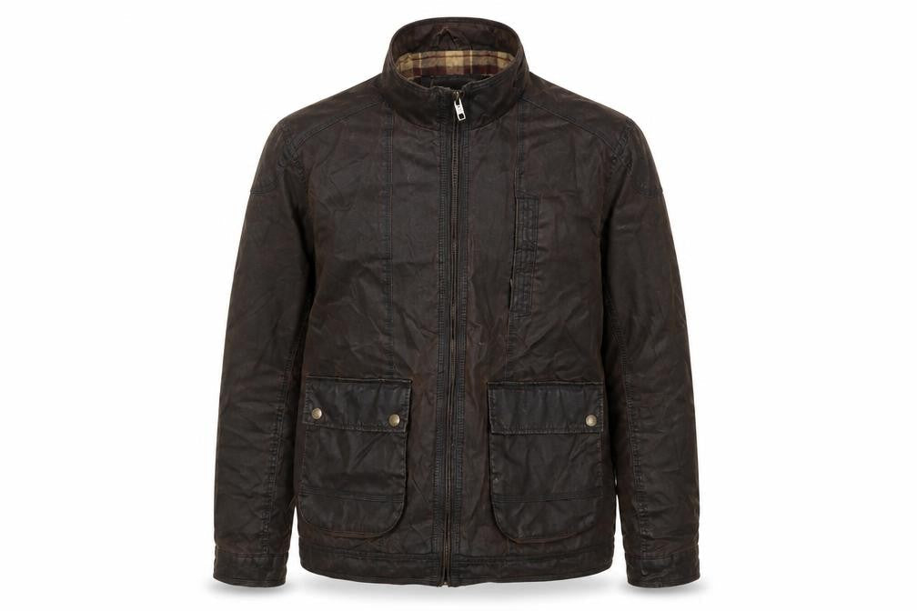 Trait Mens Brown Jacket Size L Zip