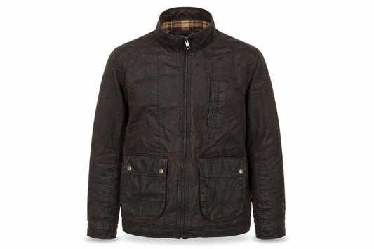 Trait Mens Brown Jacket Size L Zip
