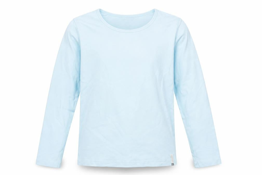 DECATHLON Girls Blue Cotton Basic Casual Size 14 Years Crew Neck Pullover