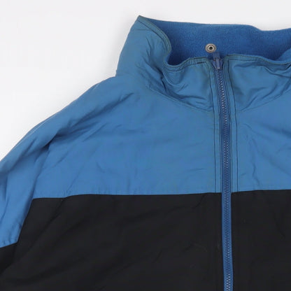 Cotton Traders Mens Black Jacket Coat Size L Zip