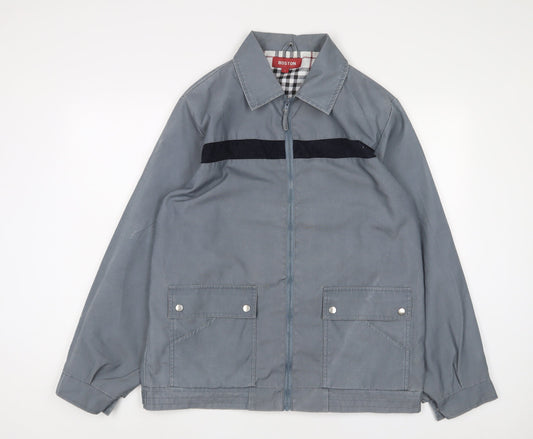 Boston Mens Blue Jacket Size L Zip