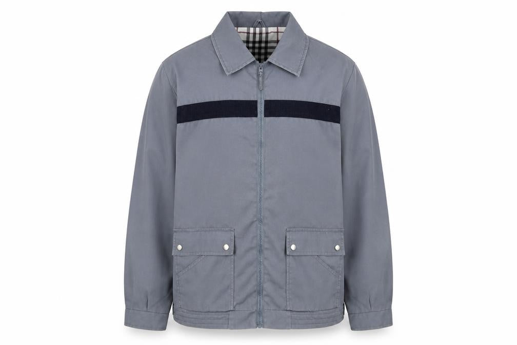 Boston Mens Blue Jacket Size L Zip