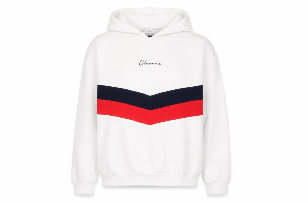 Closure Womens White Cotton Pullover Hoodie Size 10 Pullover - Logo
