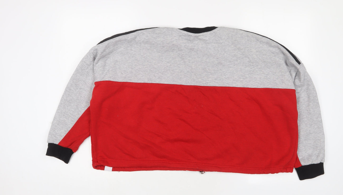 Disney Womens Red Cotton Pullover Sweatshirt Size M Pullover - Mickey Mouse