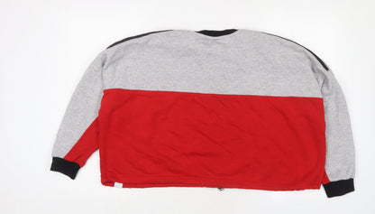 Preloved Disney Womens Red Cotton Pullover Sweatshirt Size M Pullover - Mickey Mouse - Back