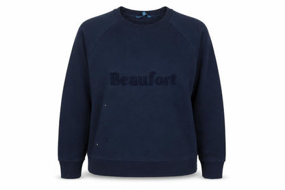 Beaufort + Blake Womens Blue Cotton Pullover Sweatshirt Size M Pullover - Logo, Embroidered