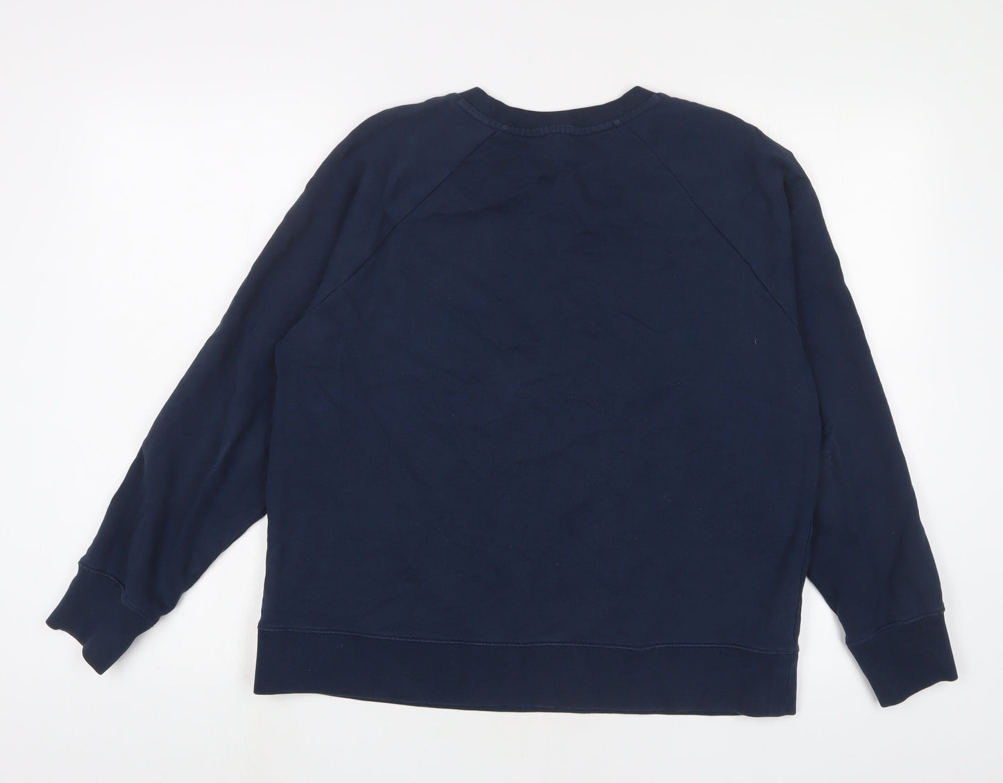 Beaufort + Blake Womens Blue Cotton Pullover Sweatshirt Size M Pullover - Logo, Embroidered