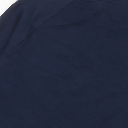 Beaufort + Blake Womens Blue Cotton Pullover Sweatshirt Size M Pullover - Logo, Embroidered