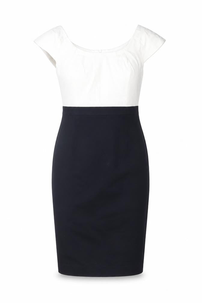 BAF Womens Black Cotton Bodycon Size 10 Round Neck Zip