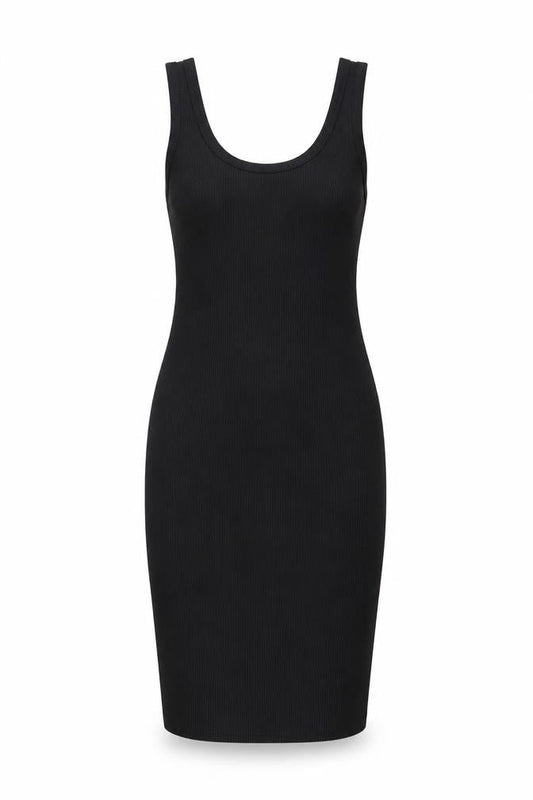 Miss Selfridge Womens Black Polyester Bodycon Size 16 Scoop Neck Pullover