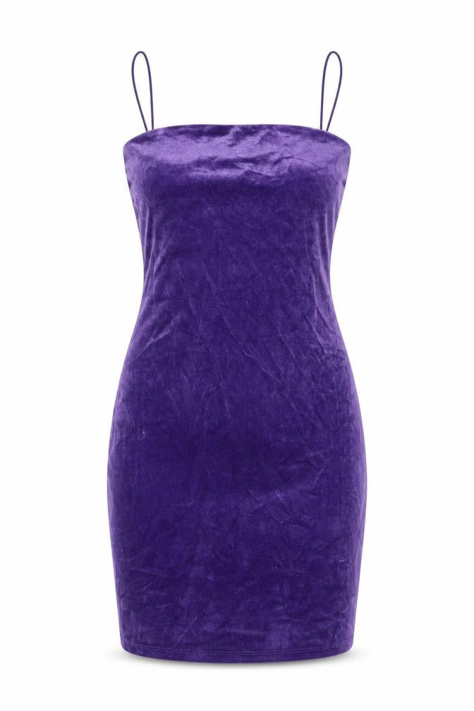 H&M Womens Purple Polyester Bodycon Size S Square Neck Pullover