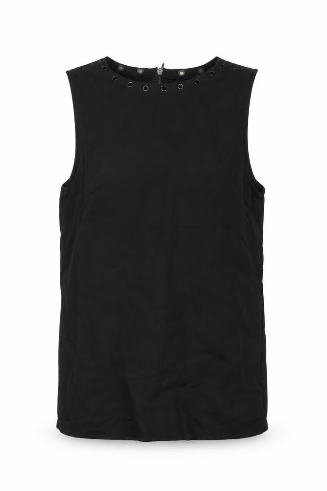 New Look Womens Black Polyester Basic T-Shirt Size 10 Round Neck