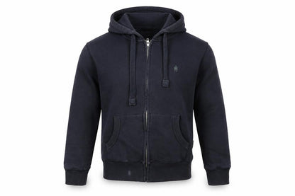 Front view of French Connection men’s blue jacket, size S, zip - french connection