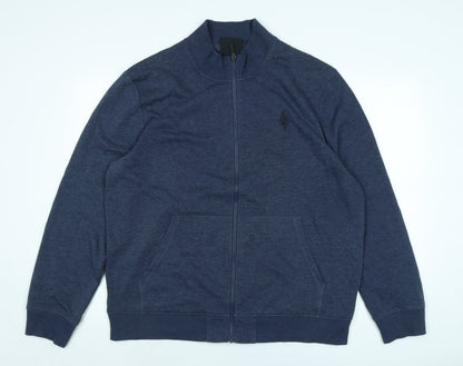 Additional front view of Sketchers men’s blue jacket, size XL, zip - sketchers