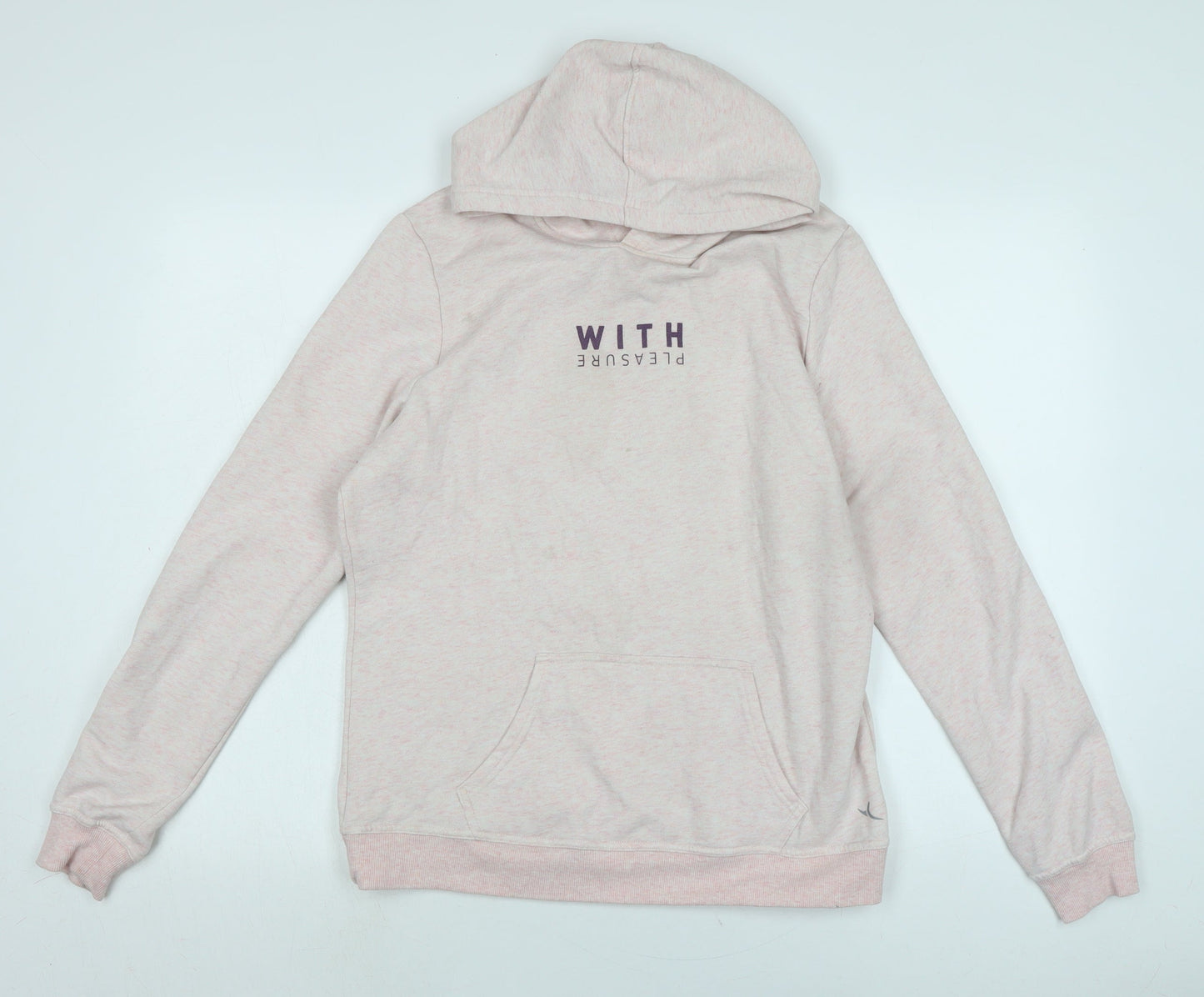 Decathalon Womens Pink Cotton Pullover Hoodie Size M - Decathalon