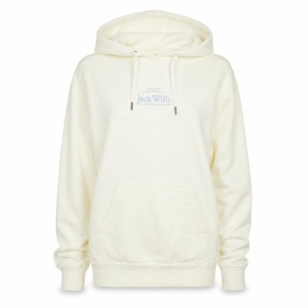 Jack Wills Womens Ivory Polyester Pullover Hoodie Size 6 - Jack Wills