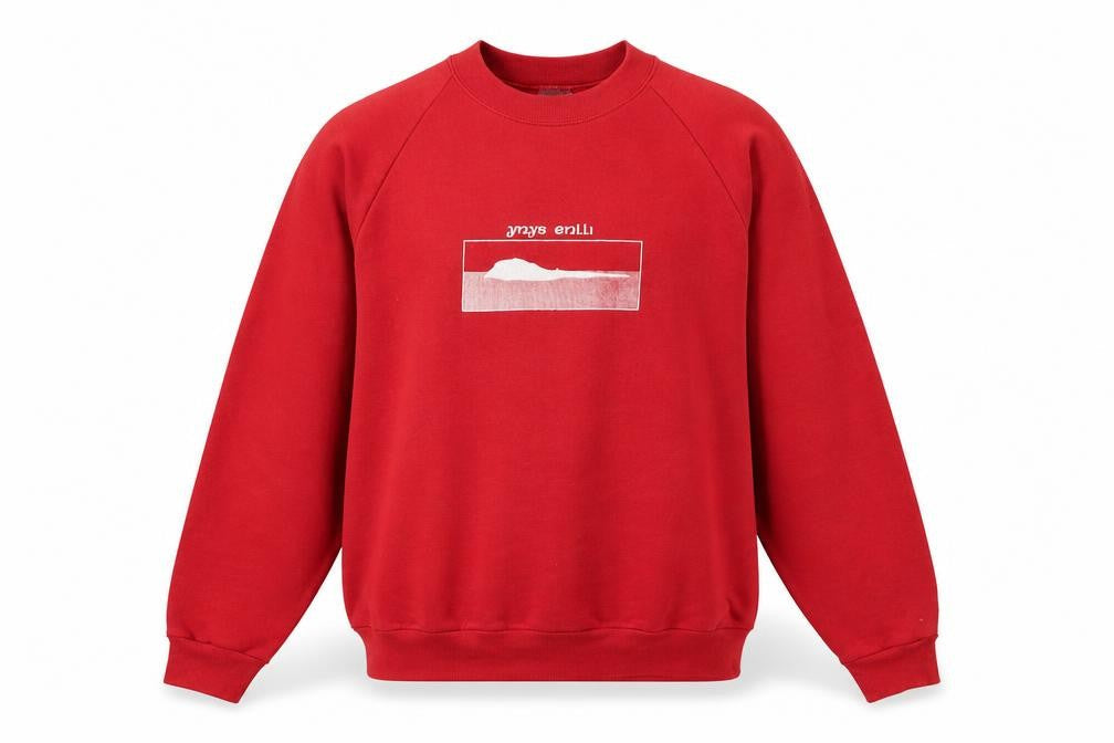 Screen Stars Mens Red Cotton Pullover Sweatshirt Size L - Screen Stars