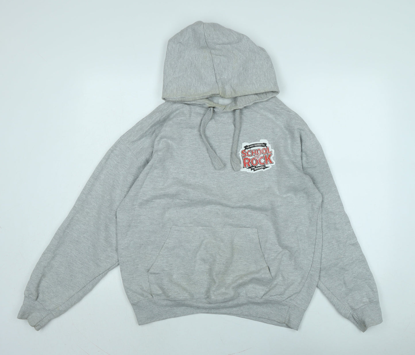 School of rock Mens Grey Cotton Pullover Hoodie Size M - School of rock