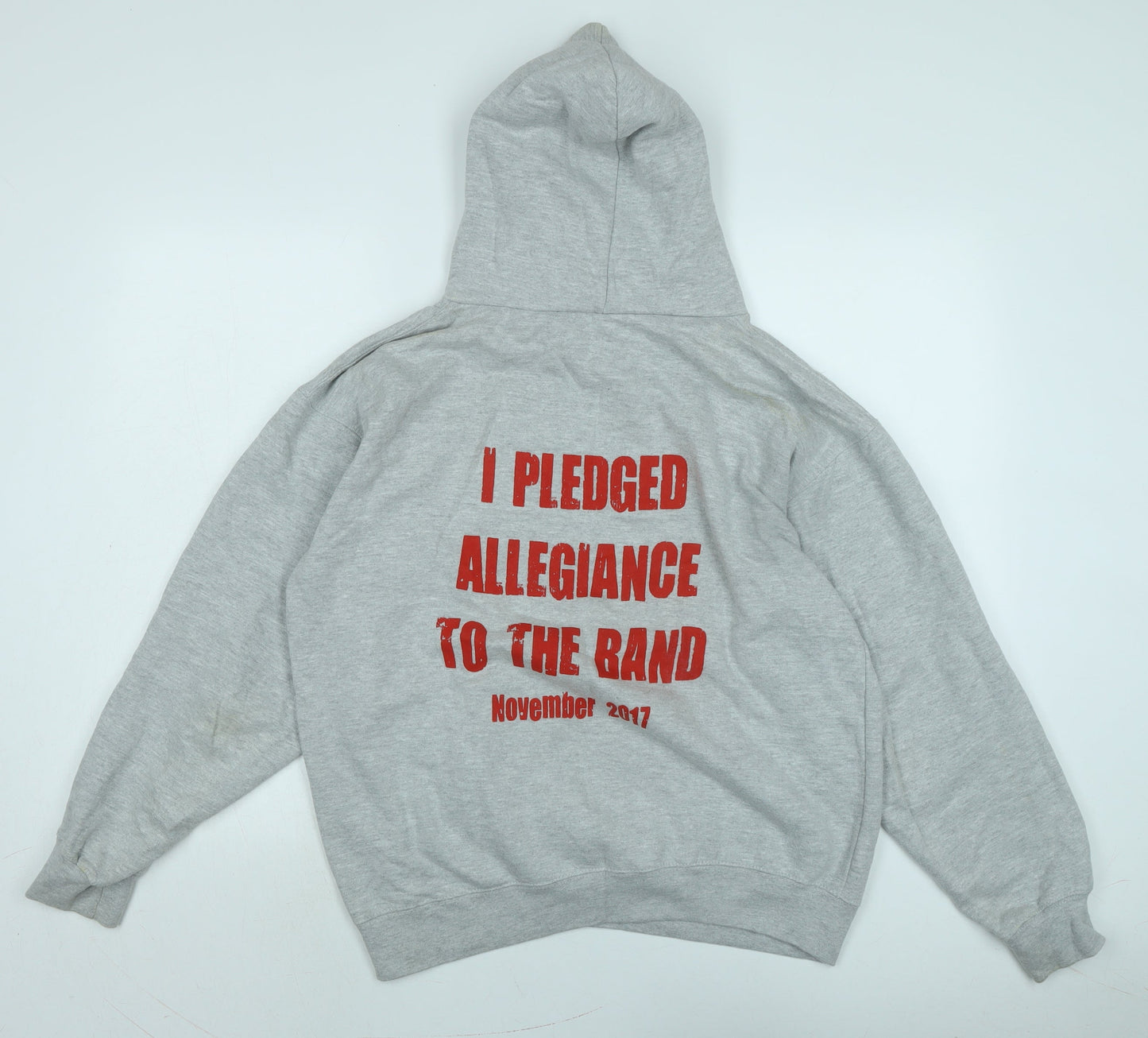 School of rock Mens Grey Cotton Pullover Hoodie Size M - School of rock
