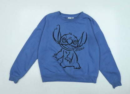 Preloved Disney Womens Blue Cotton Pullover Sweatshirt Size S - DISNEY - Front