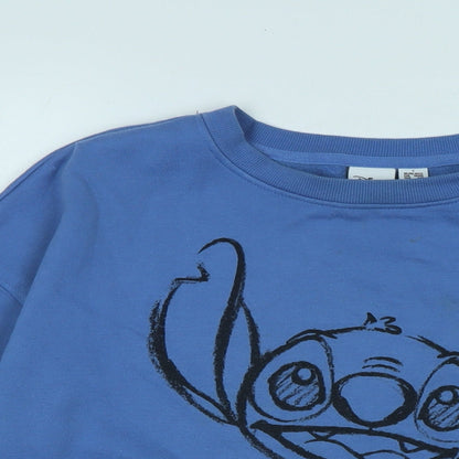 Preloved Disney Womens Blue Cotton Pullover Sweatshirt Size S - DISNEY - Detail