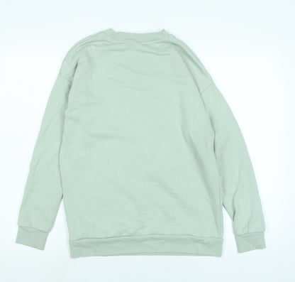 Preloved Disney Womens Green Cotton Pullover Sweatshirt Size S - Disney - Back