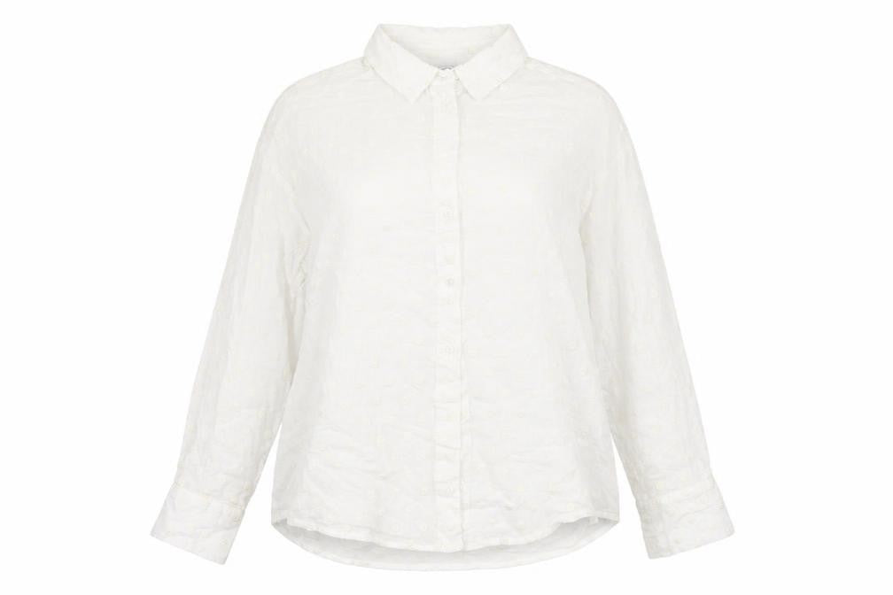 Zara Womens White Cotton Basic Blouse Size 8 Collared