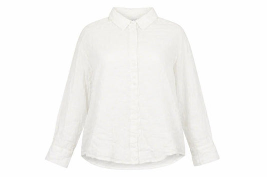 Zara Womens White Cotton Basic Blouse Size 8 Collared