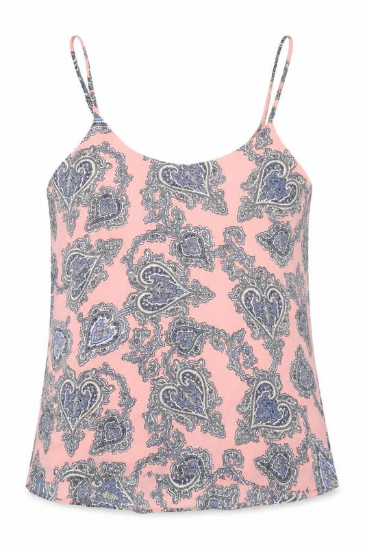 Oasis Womens Multicoloured Paisley Polycarbamide Camisole Blouse Size 10 Boat Neck