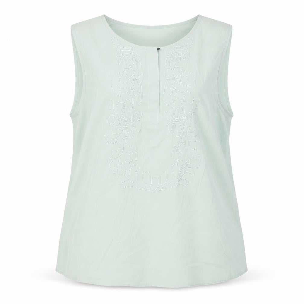 H&M Womens Green Polyester Tunic Blouse Size 18 Boat Neck