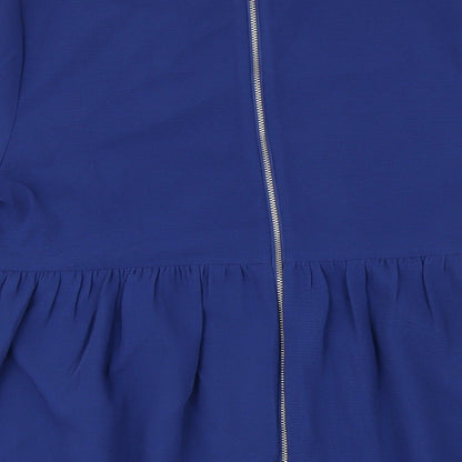Topshop Womens Blue Polyester A-Line Size 8 Boat Neck Tie