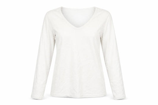 Orbix Womens White Viscose Basic T-Shirt Size M Scoop Neck