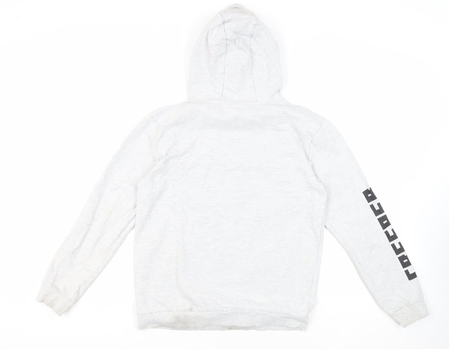 Jinx Boys Grey Cotton Pullover Hoodie Size 14-15 Years Pullover - Minecraft