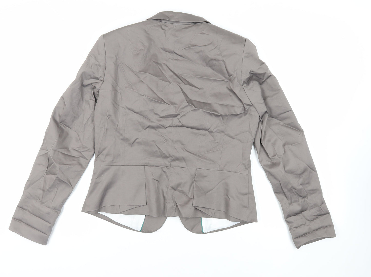 H&M Womens Grey Jacket Blazer Size 16 Button