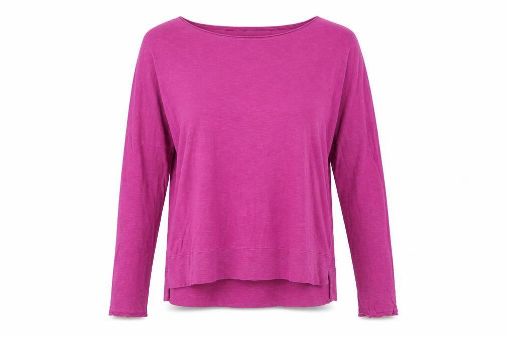 Vince Womens Pink Boat Neck Cotton Pullover Jumper Size L