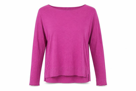 Vince Womens Pink Boat Neck Cotton Pullover Jumper Size L