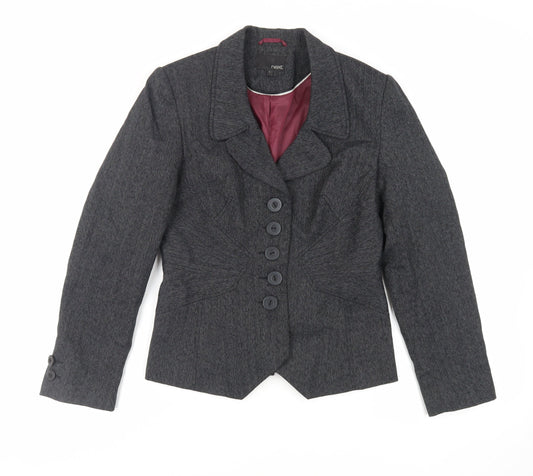 NEXT Womens Grey Jacket Blazer Size 12 Button