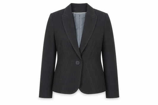 Marks & Spencer Womens Grey Jacket Blazer Size 14 Button - Contrasting Stitching