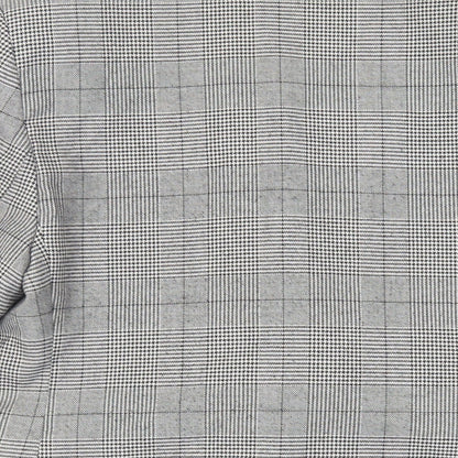 St Michael Womens Grey Plaid Jacket Blazer Size 12 Button - Vintage