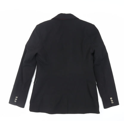 Topshop Womens Black Jacket Blazer Size 10 Button
