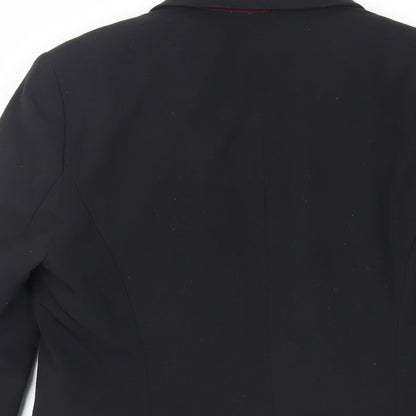 Topshop Womens Black Jacket Blazer Size 10 Button