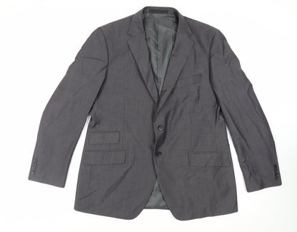Additional front view of Autograph men’s grey polyester jacket suit jacket, size 44, regular