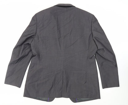 Back view of Autograph men’s grey polyester jacket suit jacket, size 44, regular