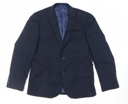 Next Mens Blue Cotton Jacket Suit Jacket Size 42 Regular