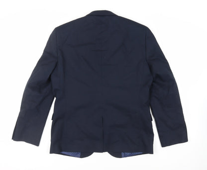 Next Mens Blue Cotton Jacket Suit Jacket Size 42 Regular